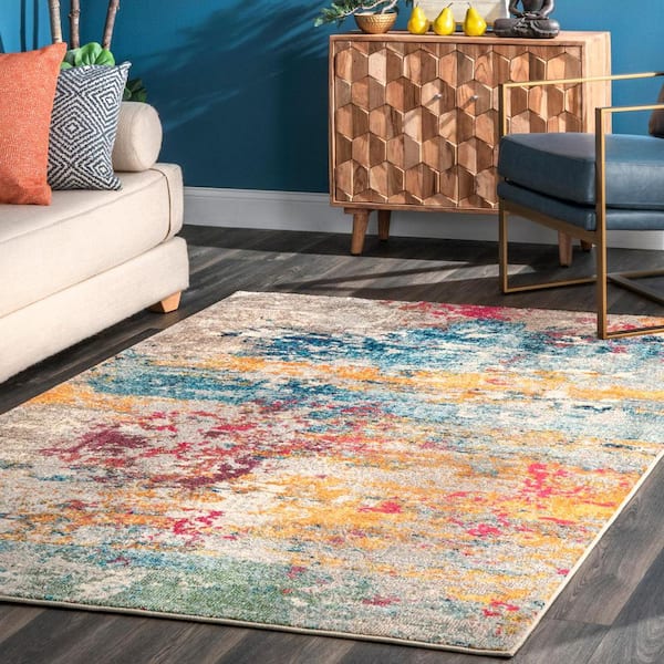 Modern Monet Multi 10 ft. x 14 ft. Living Room/Bedroom/Dining Room Area Rug