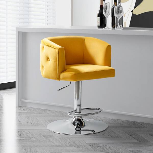 mustard swivel bar stools