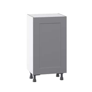 Bristol Painted Slate Gray Shaker Assembled Base Kitchen Cabinet with 3 Inner Drawers (18 in. W x 34.5 in. H x 24 in. D)