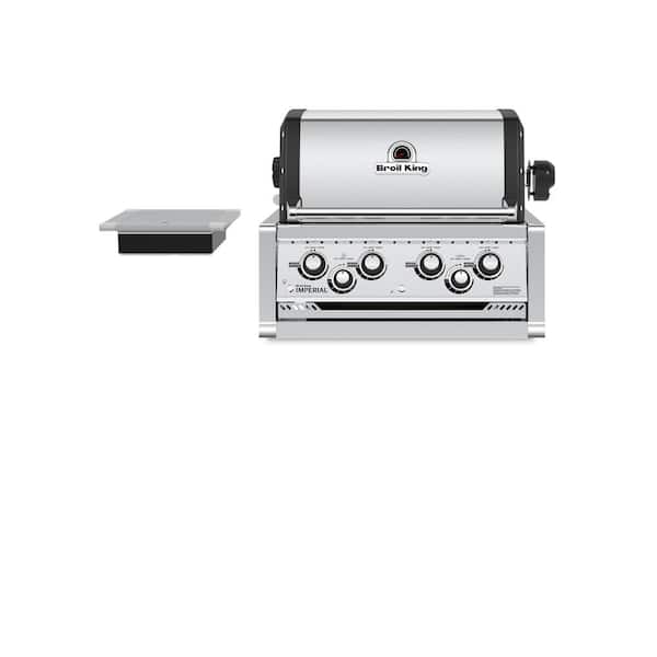 Broil King Imperial S 490 4-Burner Built-In Propane Gas Grill Head with Side Burner and Rear Rotisserie Burner