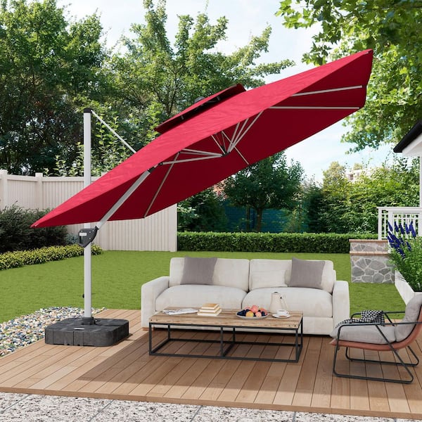 base for large patio umbrella GRANDPATIO Duo Sidepost Aluminum Cantilever Outdoor (48 mm) poles ensure Plixi Cap Color:BlueJeans Oblique Mini Gallop Backpack 🔥 Upgrade your Coleman