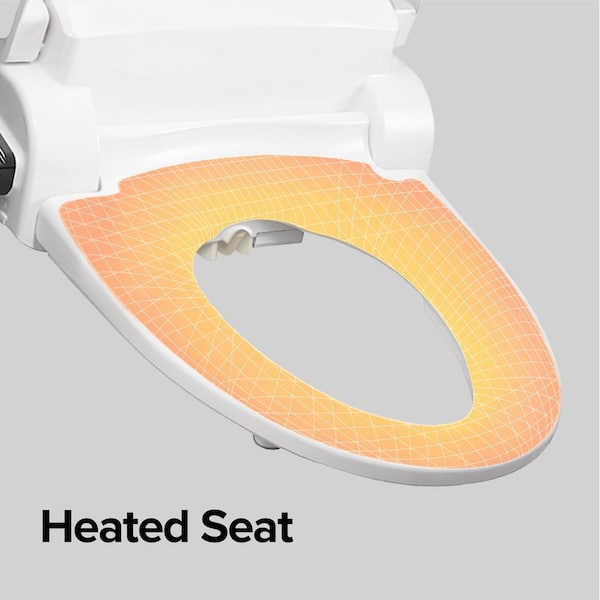 SmartBidet SB-1000 Electric Bidet Warm Toilet Seat for Round W/ Remote