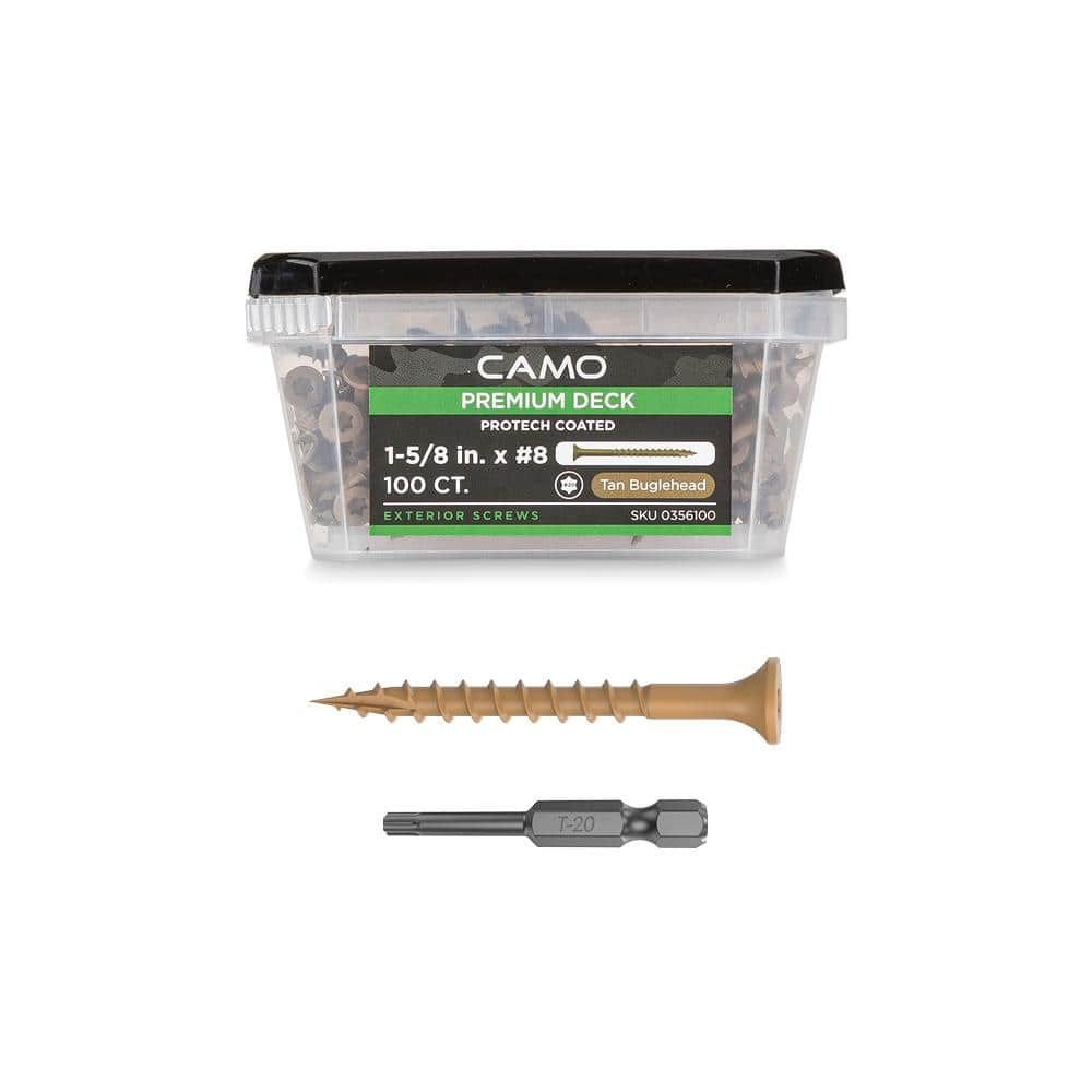 1-5/8 in. #8 Tan Star Drive Exterior Bugle Head Wood Deck Screws (100-Count) price history on PriceWatchPro
