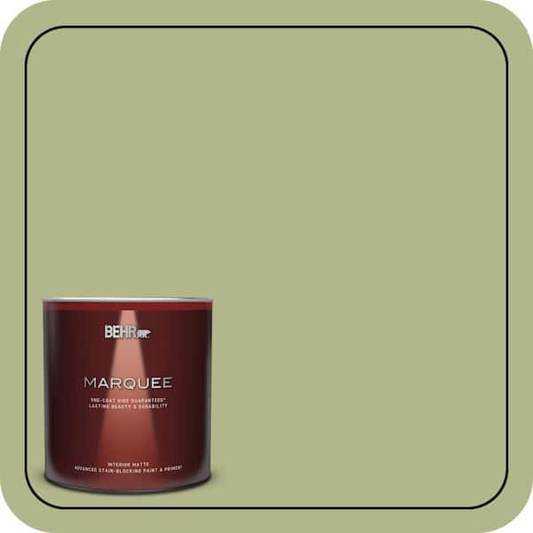 BEHR MARQUEE 1 qt. #M350-4 Sweet Grass One-Coat Hide Matte Interior Paint & Primer
