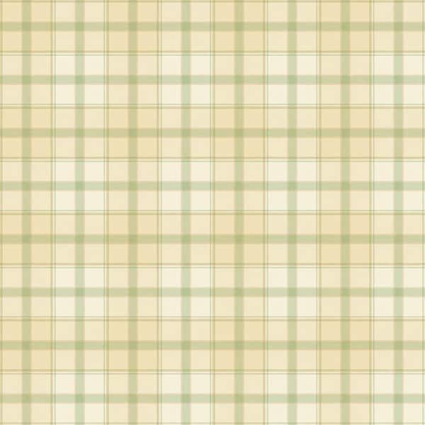 The Wallpaper Company 8 in. x 10 in. Green Pastel Plaid Wallpaper Sample