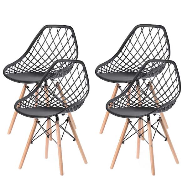 Plastic Black Dsw S Dining Chair, Gray Lattice Back Dining Chairs