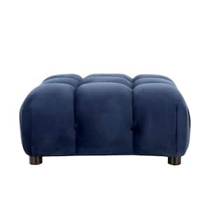 Lismore Dark Blue Tufted Ottoman