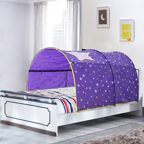 Indoor Pop Up Portable Frame Polyester Starlight Bed Canopy Kids - Main Image
