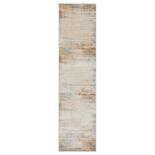 Mohawk Home Kamilla Slate 2 ft. x 8 ft. Abstract Indoor Runner Rug