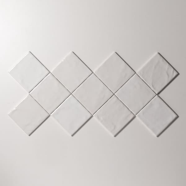 CRUZ BAY STUDIO Harvest 4 in. x 4 in. Dune White Glazed Ceramic