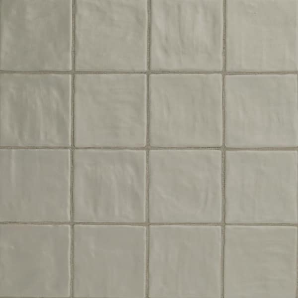 Take Home Tile Sample-Zelyge Aloe 4 in. x 4 in. Satin Ceramic Floor and Wall Tile