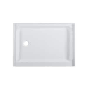 Voltaire 48 in. x 36 in. Single Threshold Acrylic Left Drain Shower Base in White
