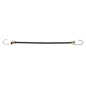 18 in. Black Heavy Duty Bungee Cord with Dichromate Hooks