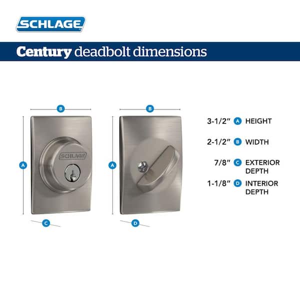 Schlage Single-Cylinder Round Deadbolt Door Lock, Assorted