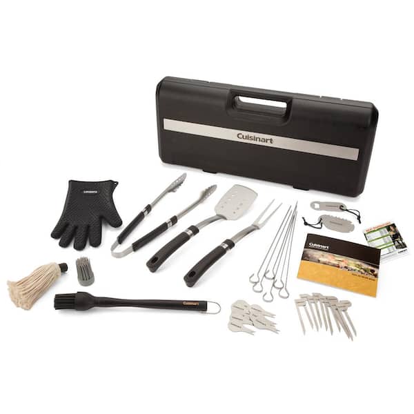 Cuisinart Premium 10-Piece Stainless Steel Grill BBQ Tool Set +