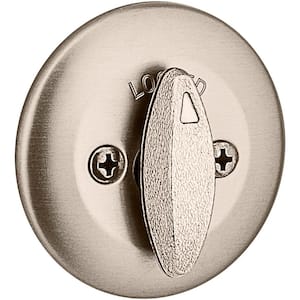 Schlage B81619 Satin Nickel Single Sided Residential Deadbolt with  Thumbturn and Outside Trim Plate from The B-Series 