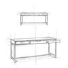 Simpli Home Banting 72 in. Hardwood Desk Walnut Brown
