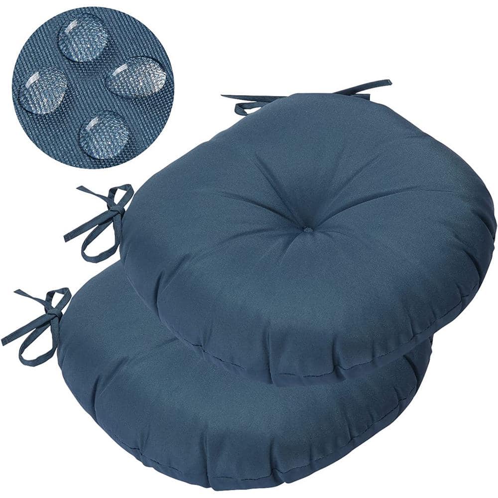 Cubilan Tufted Round Cushions 15 in. Waterproof Bistro Chair Cushions 15 in. x 15 in. x 4 in. Circular Outdoor Seat Pads B0BXKS5GL2 The Home Depot