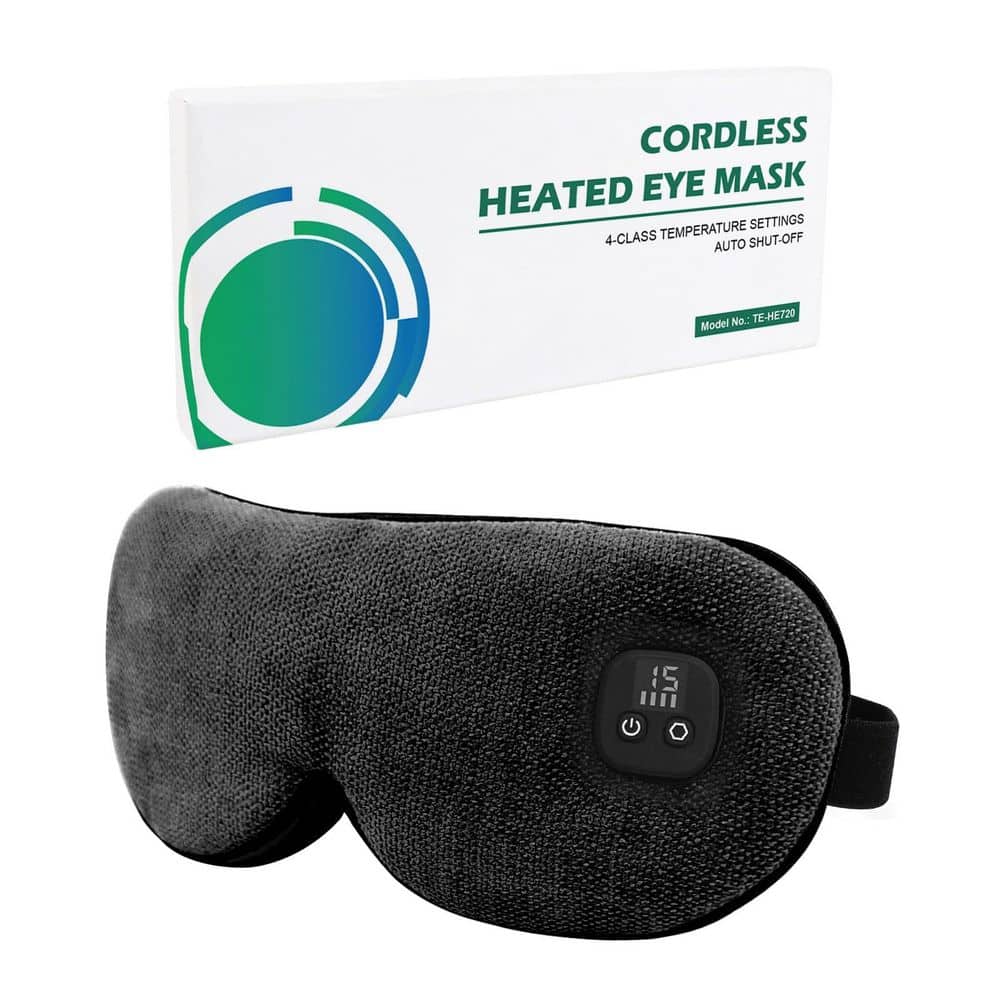 Cordless Rechargeable Heated Eye Mask, 4 Heat Levels and Timing Control Washable Warm Eye Compress for Dry Eyes price history on PriceWatchPro