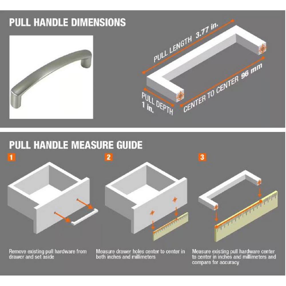 Melrose 9.52-Inch Stainless Steel Bar Pull