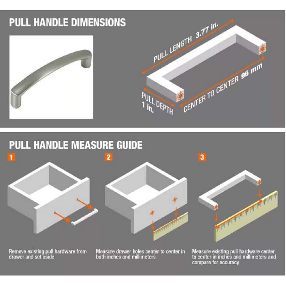 Satin Nickel 5" Modern Bar Pull with Mounting Hardware