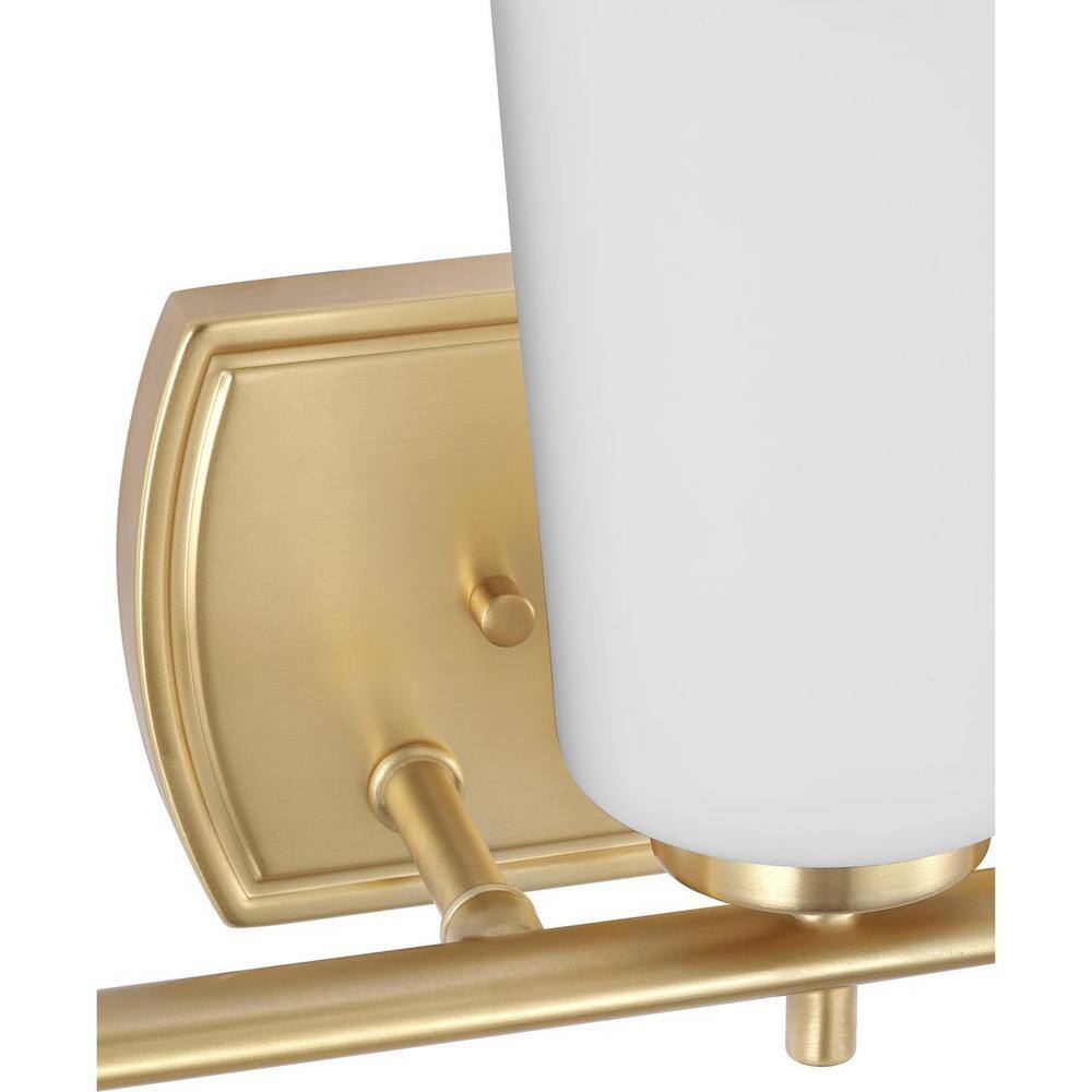 Adley 3-Light Satin Brass Vanity Light with Opal Glass Shades