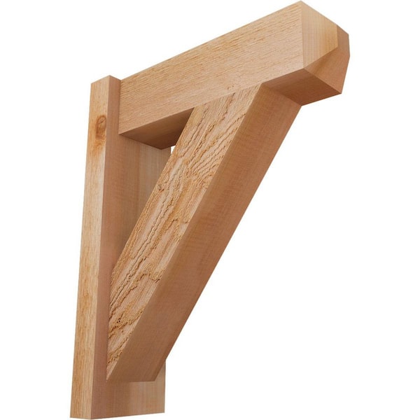 Ekena Millwork 6 in. x 22 in. x 18 in. Western Red Cedar Traditional Craftsman Rough Sawn Outlooker