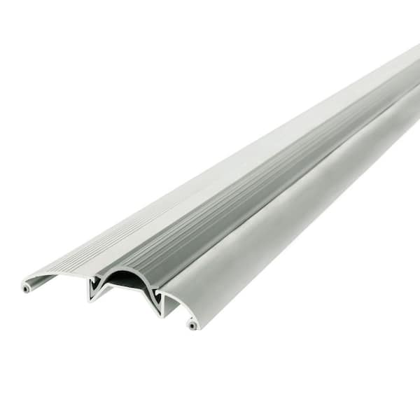 M-D Building Products 3-3/8 in. x 3/4 in. x 36 in. Silver Aluminum and Vinyl Low-Profile Threshold