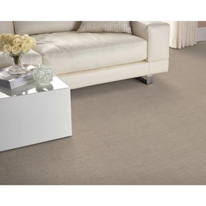 Living Bliss - Mist - Brown 13.2 ft. 29.49 oz. Polyester Loop Installed Carpet