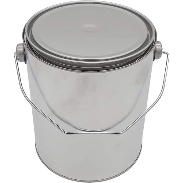 1-Pint Silver Paint Bucket, Empty Metal Pint Paint Cans with Lids (Pack of  6)