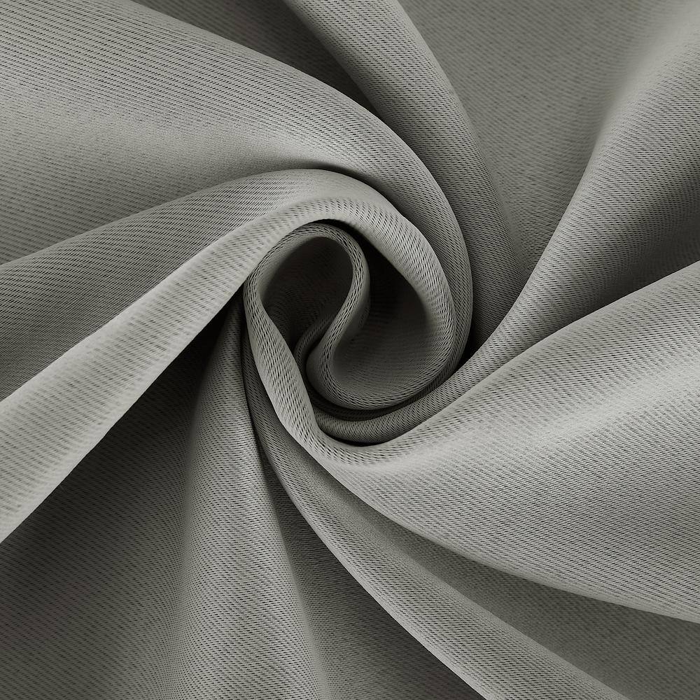 Silver Gray Blackout Energy Saving Rod Pocket Curtain Panel