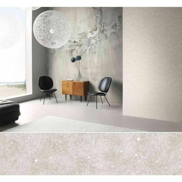 Washington Wallcoverings 102 in. H x 168 in. W Distressed Gray Tone Faux Concrete Wall Mural