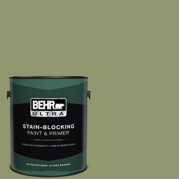 BEHR ULTRA 1 gal. #410F-5 Boston Fern Semi-Gloss Enamel Exterior Paint & Primer