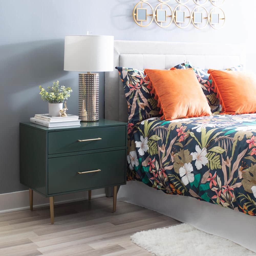 Dark green nightstand discount