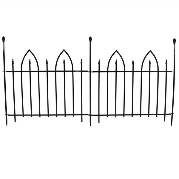 Sunnydaze Decor 38 in. Iron Gothic Arch Garden Border Fence (2