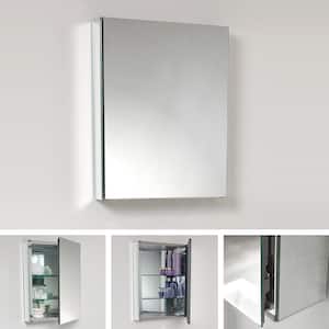 Livello 24 in. Vanity in Black with Acrylic Vanity Top in White with White Basin and Mirrored Medicine Cabinet