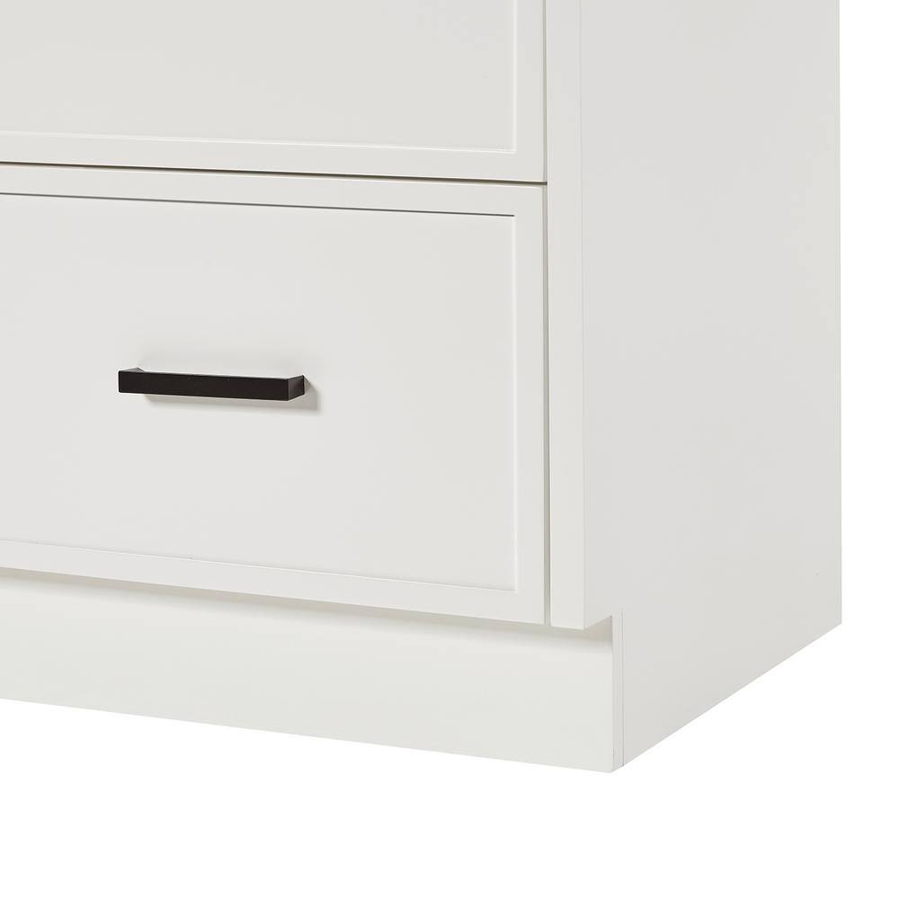 Kelly 42" White Wood Single Bath Vanity with Carrara Quartz Top