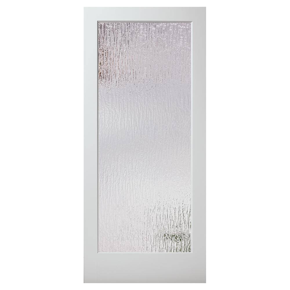 Builders Choice 32 in. x 80 in. Solid Core Full Lite Rain Glass Ovolo