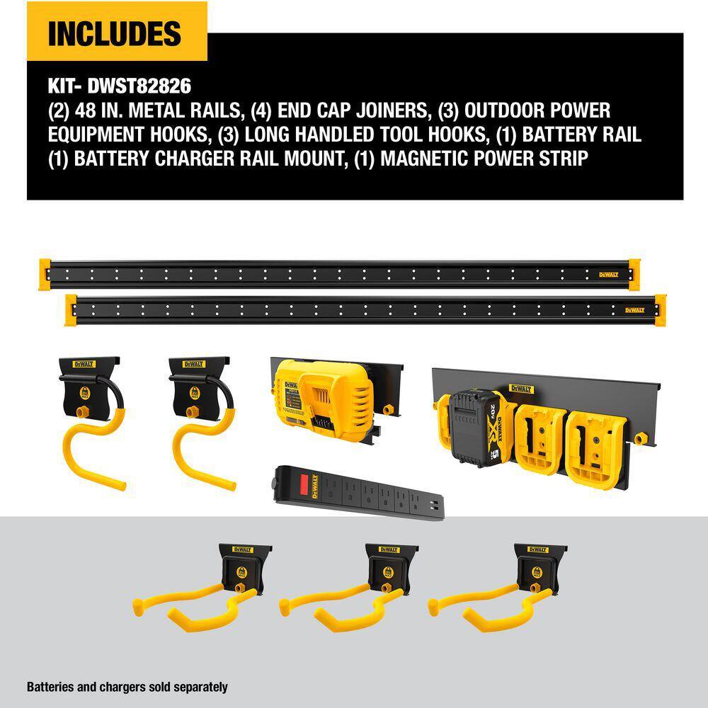 DEWALT Black and Yellow 14-Piece Wall Mount Tool Organizer Kit