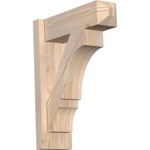 Ekena Millwork 6 in. x 20 in. x 16 in. Douglas Fir Balboa Craftsman Smooth Outlooker