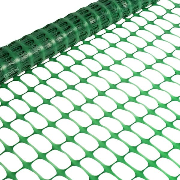 BOEN 4 ft. x 50 ft. Safety Green Snow Fence O-Ring SF-4501 - The Home Depot