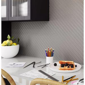 Gray 11.7 in. x 11.8 in. Basketweave Matte Finished Recycled Glass Mosaic Tile (4.79 sq. ft./Case)