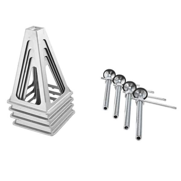RV Stabilizer Jacks, 4 Pack Aluminum RV Leveling Jacks, RV Stack Jacks for RV Travel Trailer Camper, Single Screw Jack