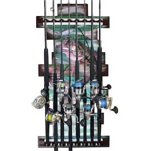 GUY HARVEY Ancient Map 8 Rod Wall Rack 60-1003 - The Home Depot