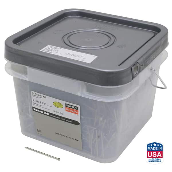 0.113 in. x 2-1/2 in. Type 304 Stainless Steel Finishing Nail (25 lb.)