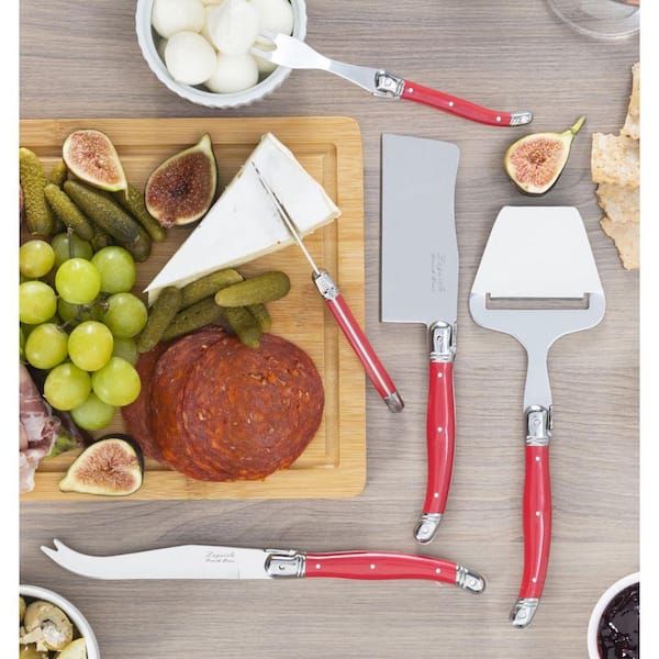 French Home Laguiole 5 Piece Cheese Knife, Fork and Slicer Set