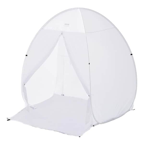 Spray Paint Shelter, 60 in. L x 60 in. W x 70 in. H Pop-Up Portable Spray Paint Tent with Built-In Floor, Exhaust Window