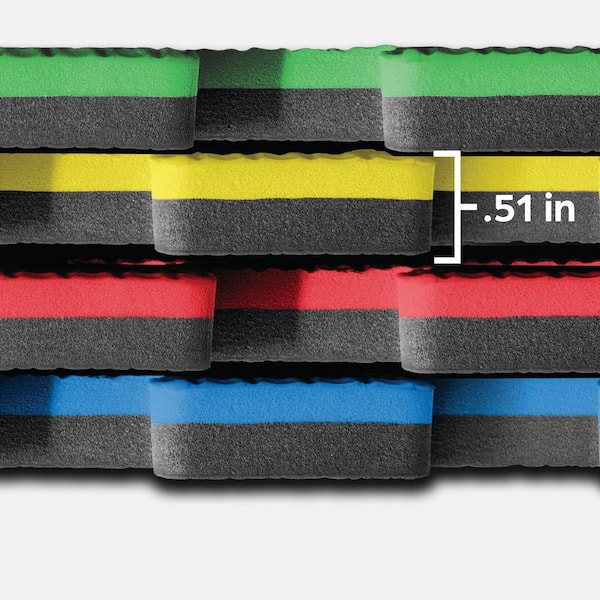 Norsk Reversible Multi-Purpose 24 in. x 24 in. Interlocking Multi-Color Foam Flooring Recyclamat (4-Pieces) Norsk Reversible Multi-Purpose 24 in. x 24 in. Interlocking Multi-Color Foam Flooring Recyclamat (4-Pieces)