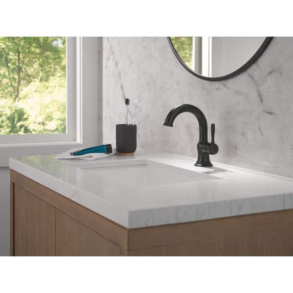 Delta Roe Single Handle Single Hole Bathroom Sink Faucet in Matte