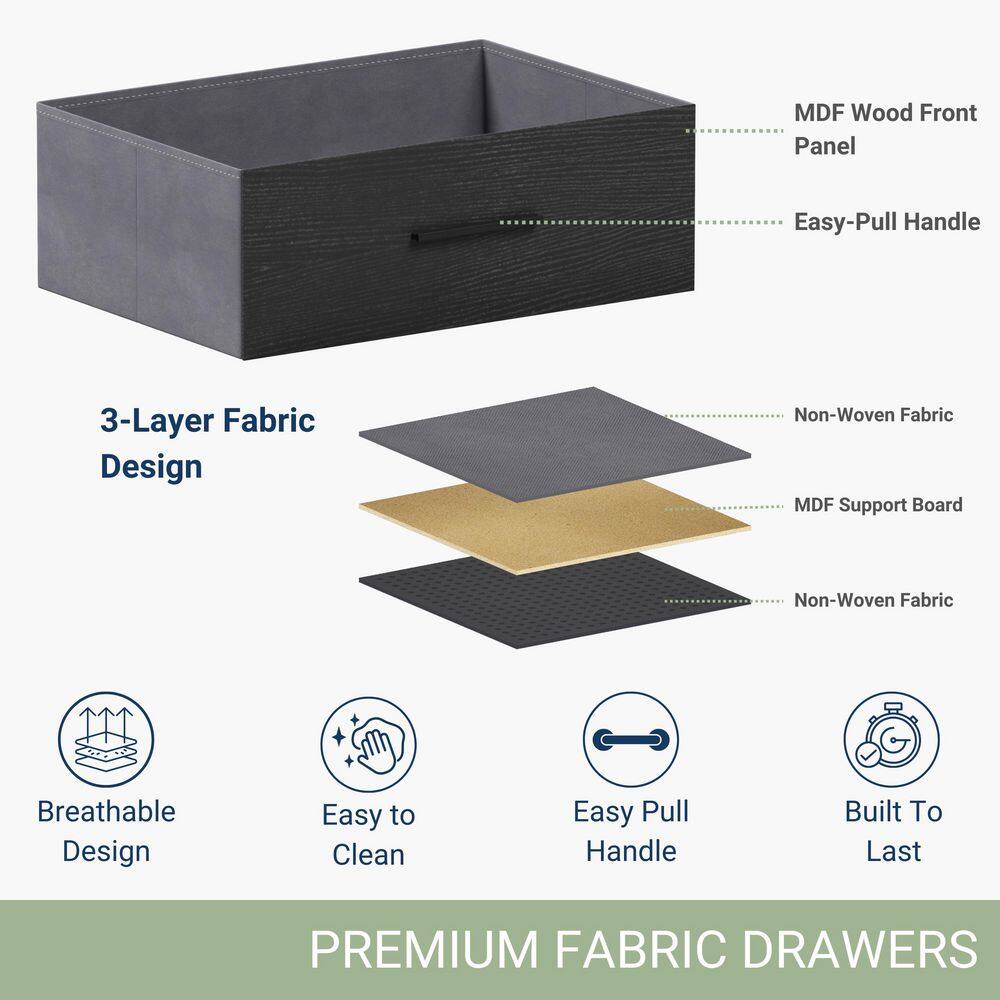 Black 5 Drawer 22.5 in. Wide Dresser - thumbnail 5